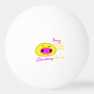 Rosy Maple Moth Cute Mochi Funny Animal Mochi Pingpongballen