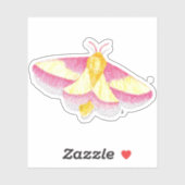Rosy Maple Moth Sticker (Vel)