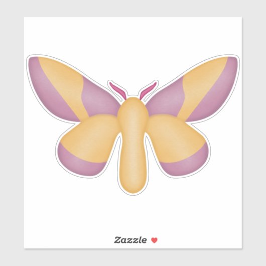 Rosy Maple Moth Sticker (Vel)