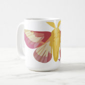 Rosy Maple Moth Sticker Koffiemok (Voorkant links)