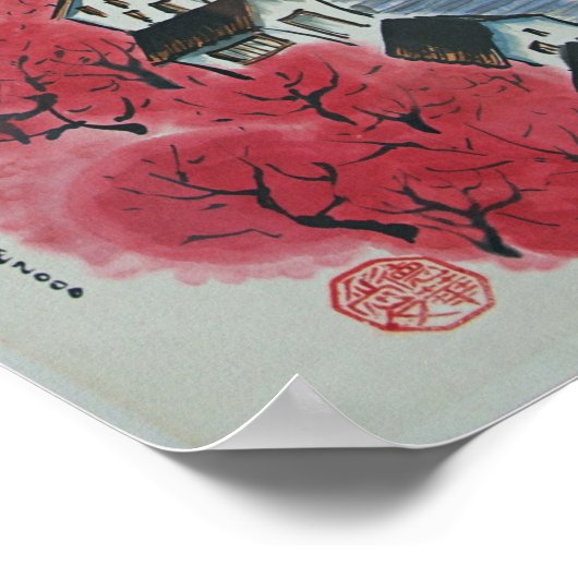 Rosy oriental village poster (Hoek)