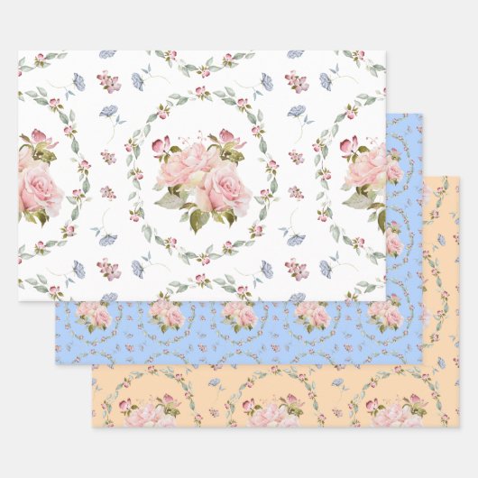 Rosy ovals pack inpakpapier vel (Set)
