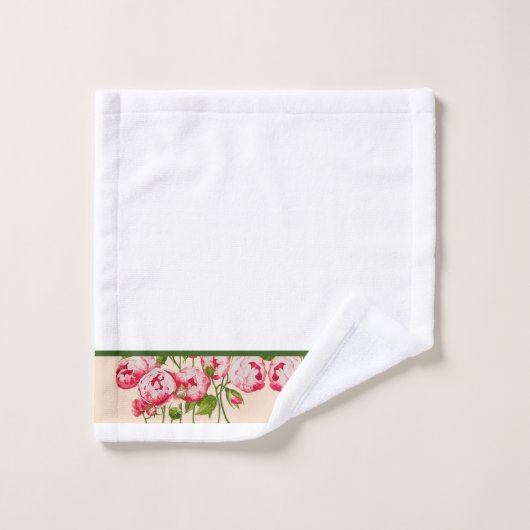 Rosy Overvloed op een badkamer handdoek set (B) (Wasdoekje)