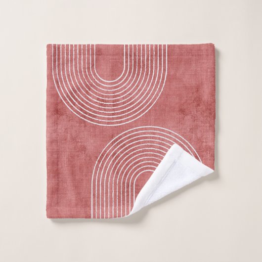 Rosy Pink Minimaliste (Gant de toilette)