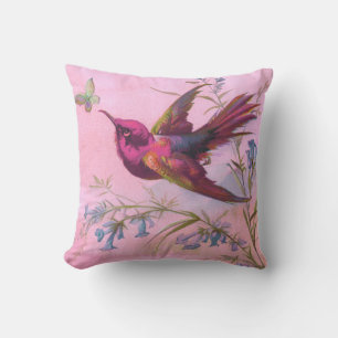 Rosy Red Hummingbird Kussen