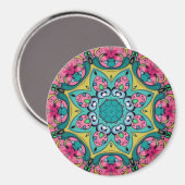 Rosy Reflections Mandala Magnet Magneet (Voorkant / Achterkant)