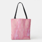 Rosy Roze Waterverf Abstract Kleurontwerp Draagtas (Achterkant)