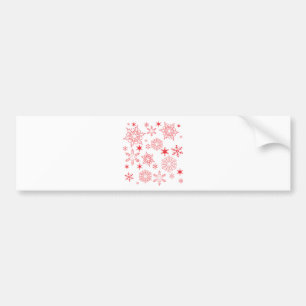 Rosy Snowflakes Bumpersticker