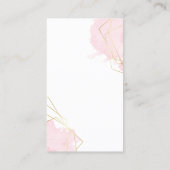 Rosy Waterverf Faux Gold Geometric Social Media Visitekaartje (Achterkant)