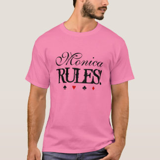 Rot, hart, club, diamant, Monica, REGELS! T-shirt