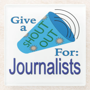 Rot op voor journalisten glazen onderzetter