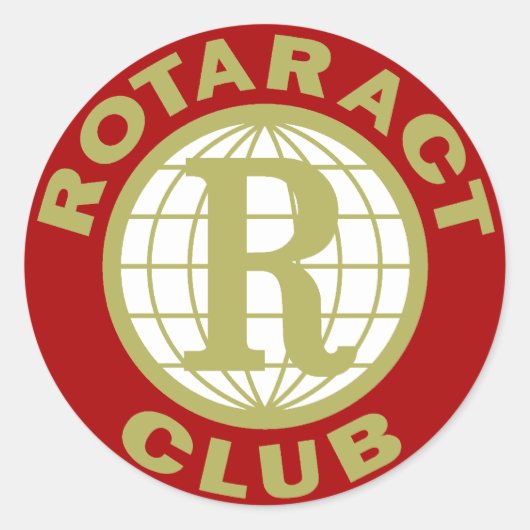 Rotaract Logo Ronde Sticker (Voorkant)