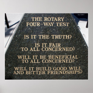 Rotary four-Way Test Poster
