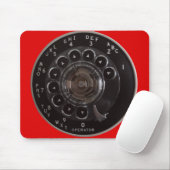  Rotary Phone Dial Mousepad (rood) Muismat (Met muis)