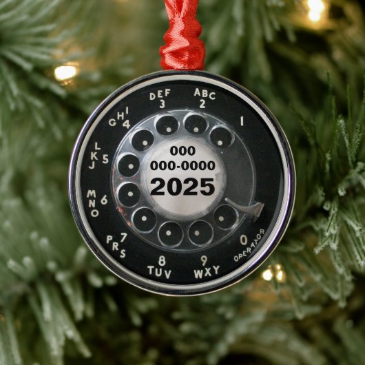 Rotary Phone Dial Ornament (Boom)