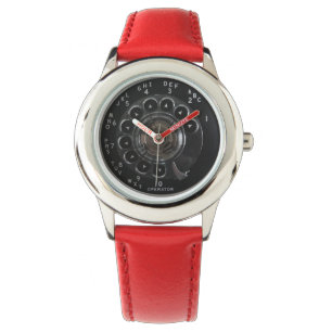 Rotary Phone Dial Red Kind Watch Horloge