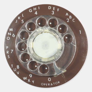 Rotary Phone Kijk Ronde Sticker