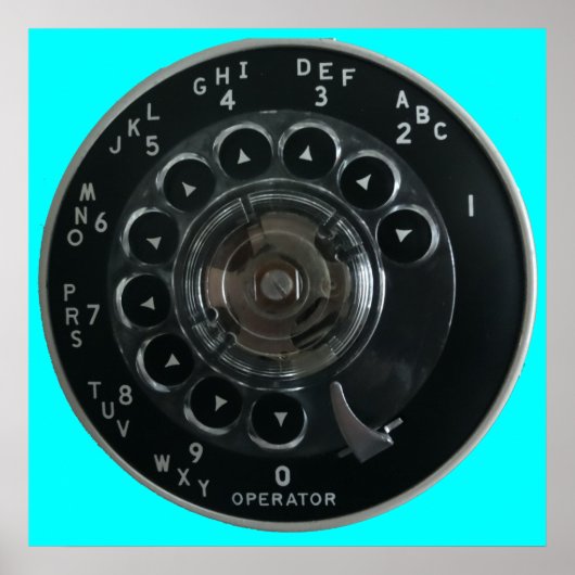 Rotary Poster van de Wijzerplaat van de Telefoon (Voorkant)