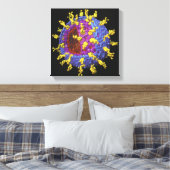 Rotavirus 2 canvas afdruk (Insitu (Slaapkamer))