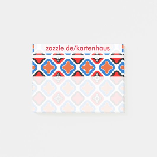 Rote blau mit Adresse Post-it® Notes (Voorkant)