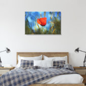 Rote Mohnblume Canvas Afdruk (Insitu (Slaapkamer))