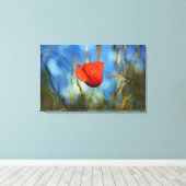 Rote Mohnblume Canvas Afdruk (Insitu (Houten vloer))