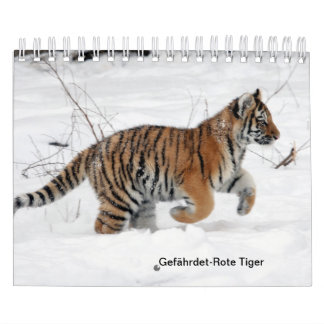 Rote Tiger als Kalender