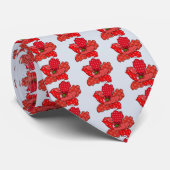 roter Mustermohn Stropdas (Opgerold)