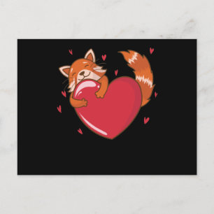 roter Panda ist verlie bt Bärenkatze Bambus Briefkaart
