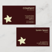 Roterend stersymbool - donkerbruin visitekaartje (Voorkant / Achterkant)