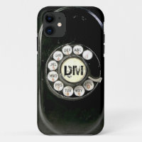 roterende bakkeliettelefoon, voeg initialen toe