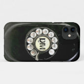 roterende bakkeliettelefoon, voeg initialen toe Case-Mate iPhone case (Achterkant (horizontaal))