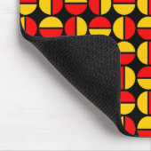 Roterende cirkels - Rood en Amber op Zwart Muismat (Hoek)