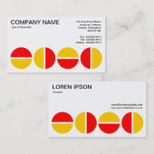 Roterende cirkels - Rood en Amber Visitekaartje (Voorkant / Achterkant)