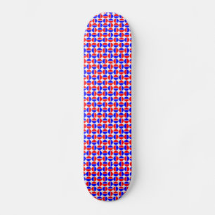 Roterende cirkels - Rood en Blauw Skateboard