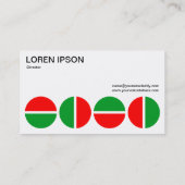 Roterende cirkels - rood en groen visitekaartje (Achterkant)