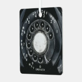  roterende telefoon metalen ornament (Voorkant links)