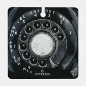  roterende telefoon metalen ornament (Achterkant)