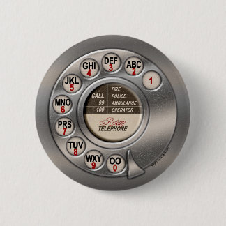 roterende telefoon ronde button 5,7 cm