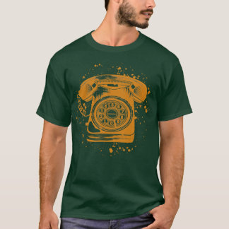 Roterende telefoonlijn t-shirt