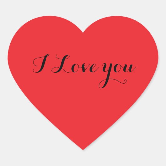 Rotes Herz Aufkleber Vorlage Hart Sticker (Voorkant)