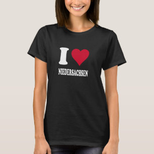 Rotes Herz Ich Liebe Niedersachsen (Duitse taal) T-shirt