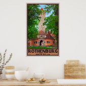 Rothenburg Castle Gate Poster (Keuken)