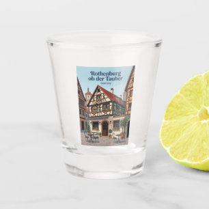 Rothenburg ob der Tauber cafégevel Duitsland Shot Glas