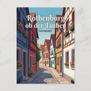 Rothenburg ob der Tauber Oude Stad Steeg Duitsland Briefkaart