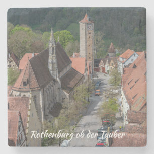 Rothenburg ob der Tauber oude stad vanuit de lucht Stenen Onderzetter