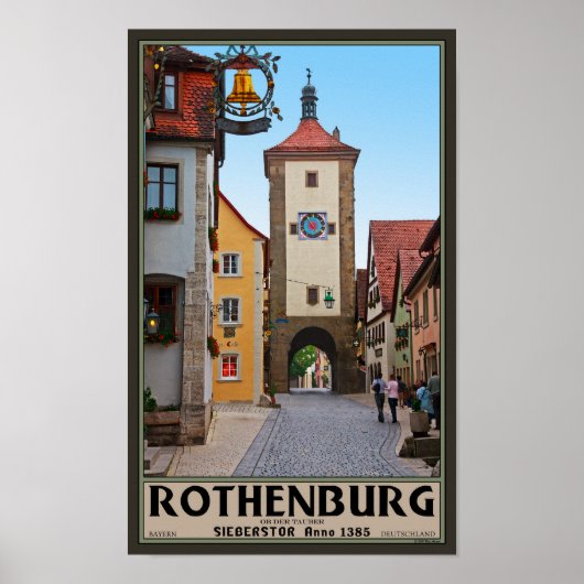 Rothenburg od Tauber - Sieberstor Poster (Voorkant)