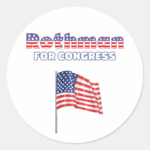 Rothman voor de Amerikaanse vlag van het Congres P Ronde Sticker