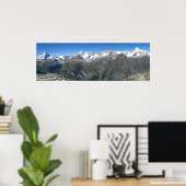 Rothorn panorama, Valais Alps Poster (Thuiskantoor)