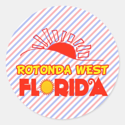 Rotonda West, Florida Ronde Sticker (Voorkant)